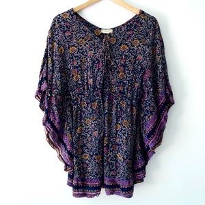 Billabong Paisley Print Coverup Short Dress